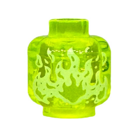 Ghost with Thick Eyebrows, Furrowed Brow, Angry Open Mouth with Slime, Flames on Back Pattern