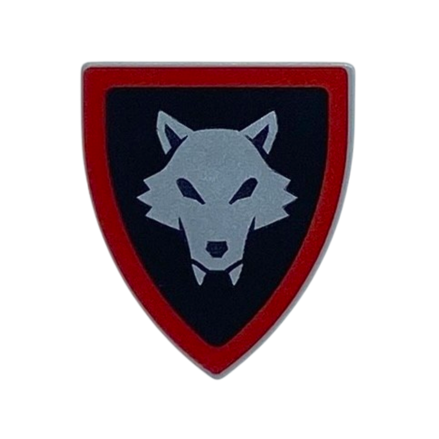 Shield with Wolfpack Symbol on Black Background