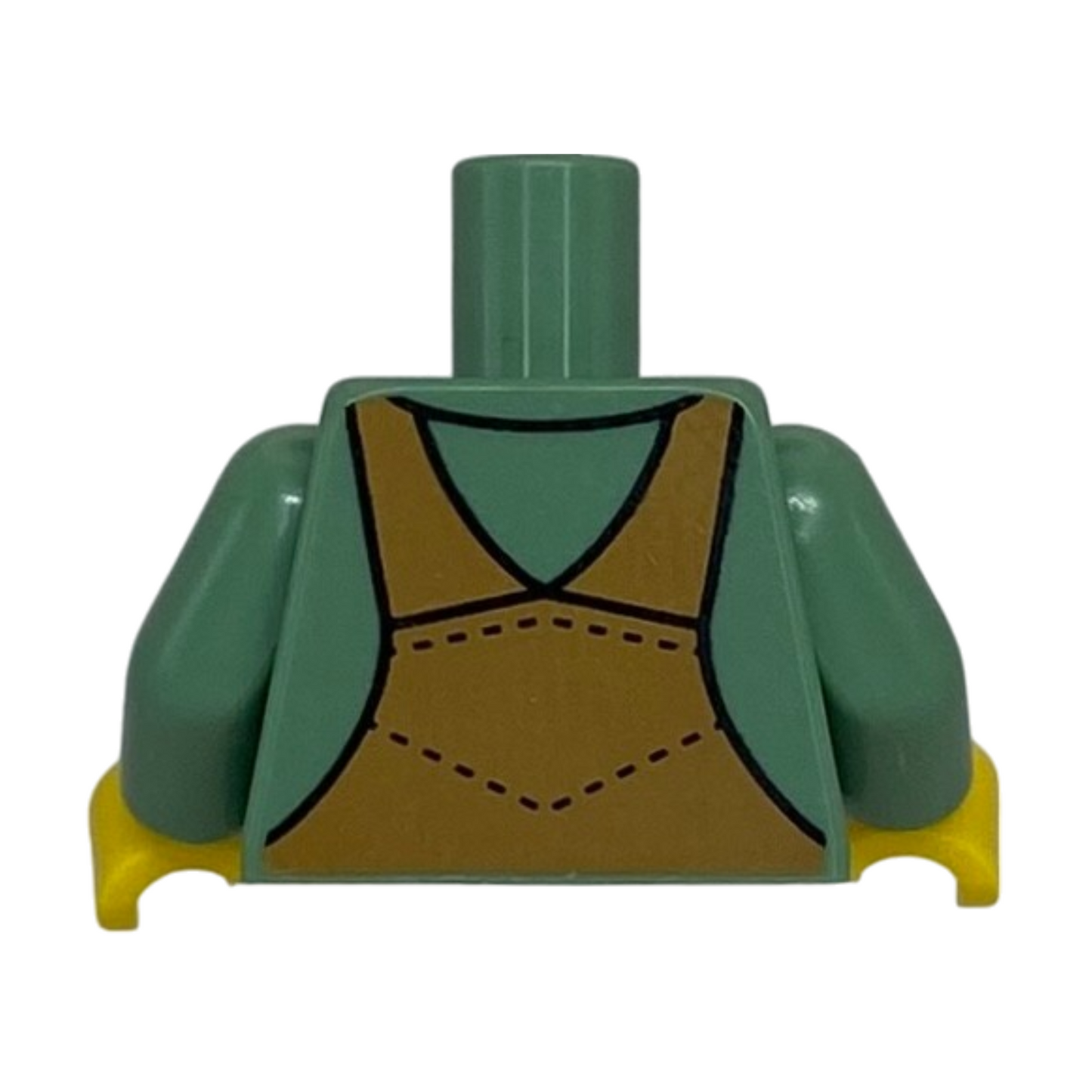 Overalls with Pocket and Silver Buckles over Shirt with Collar and Tan Undershirt