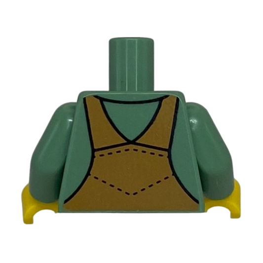 Overalls with Pocket and Silver Buckles over Shirt with Collar and Tan Undershirt