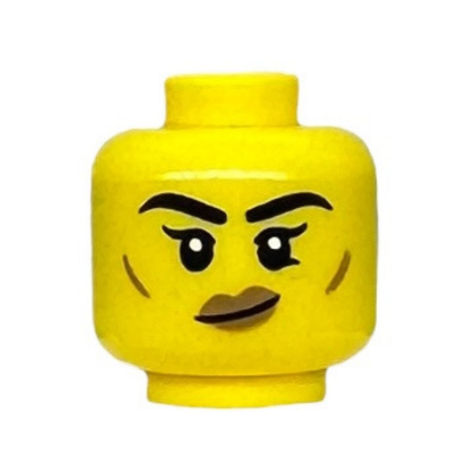 Lopsided Grin / Open Mouth Smile with Top Teeth and Gold Tooth