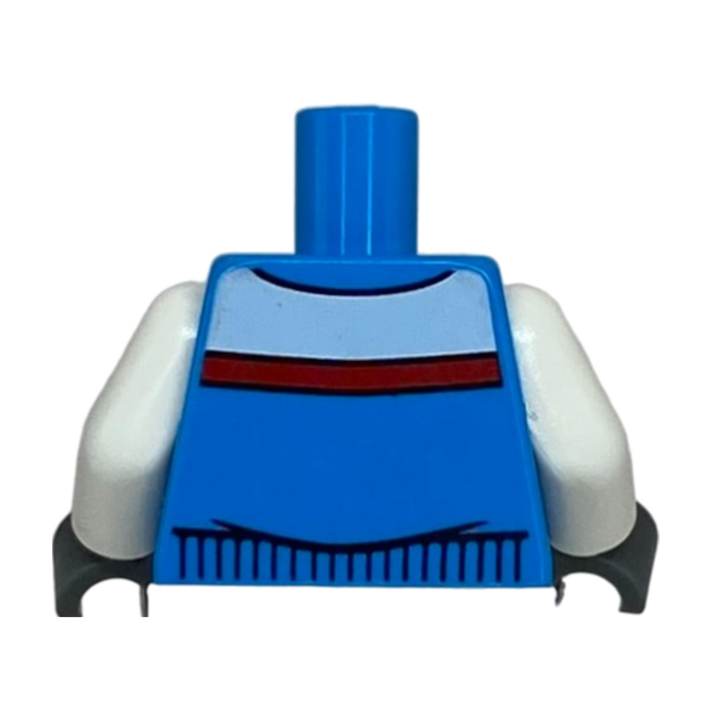 Jacket with Red Zippers and Stripes, White Panel