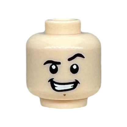 Chin Dimple, Firm / Smile with Teeth and Raised Left Eyebrow