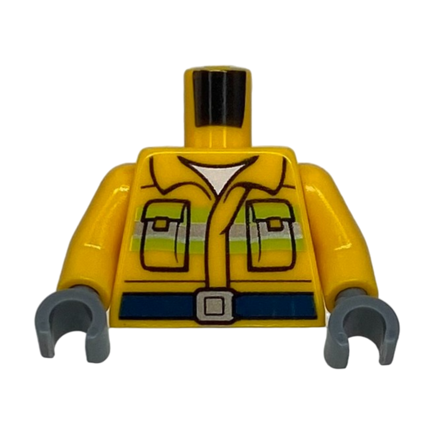 Fire Reflective Stripes with Pockets, Dark Blue Belt, and Fire Logo on Back