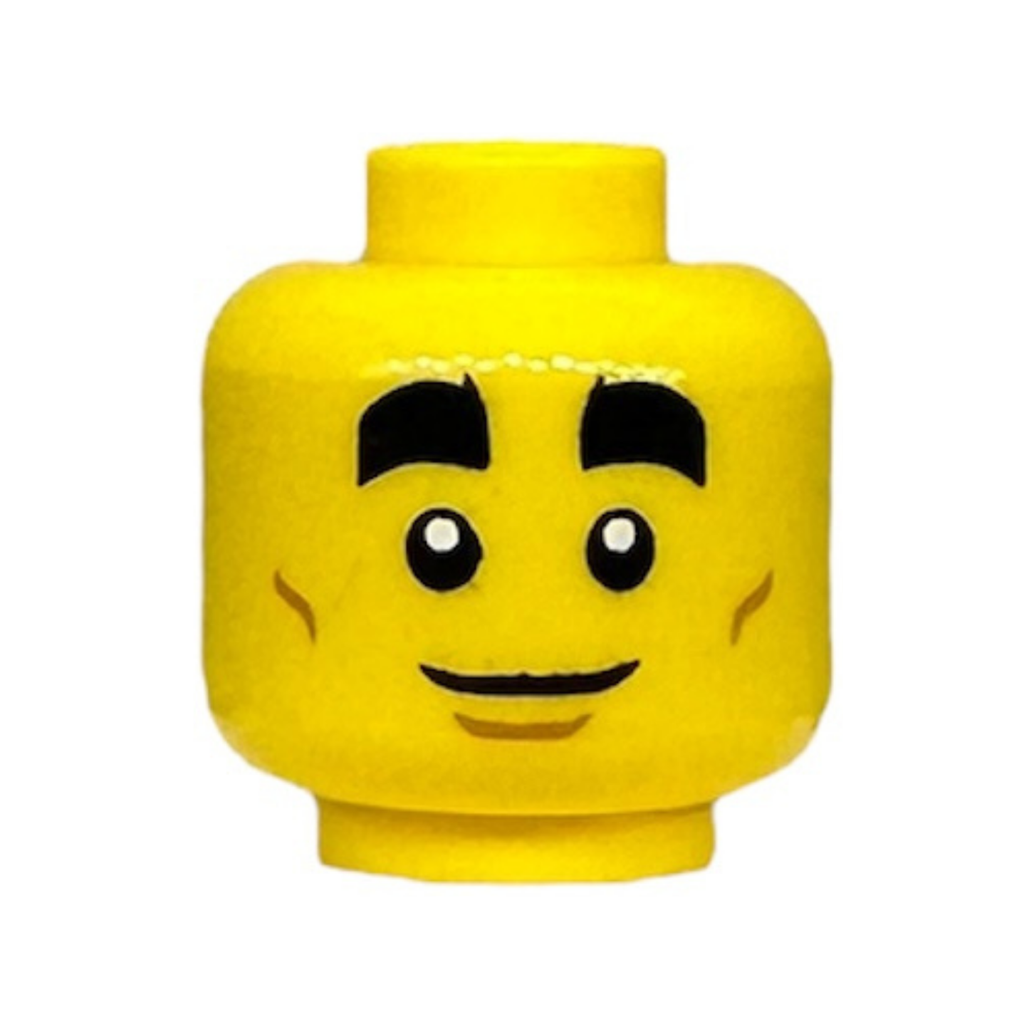 Thick Black Eyebrows, Black Sunglasses, Smile with Teeth / White Pupils, Closed Mouth