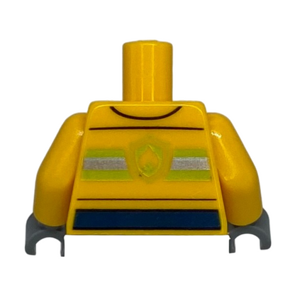 Fire Reflective Stripes with Pockets, Dark Blue Belt, and Fire Logo on Back