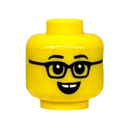 Open Mouth Smile with Gap Teeth / Angry Frown and Chin Dimple