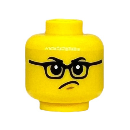 Open Mouth Smile with Gap Teeth / Angry Frown and Chin Dimple