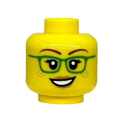 Green Glasses, Smile / Closed Mouth