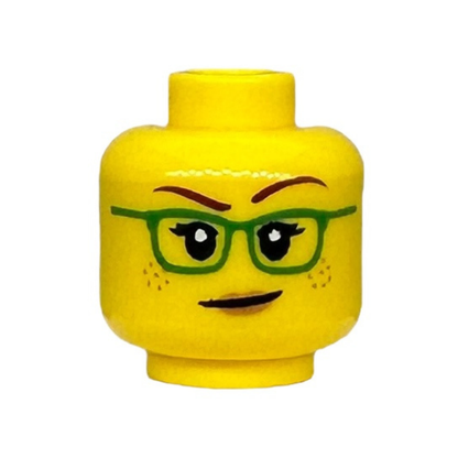 Green Glasses, Smile / Closed Mouth