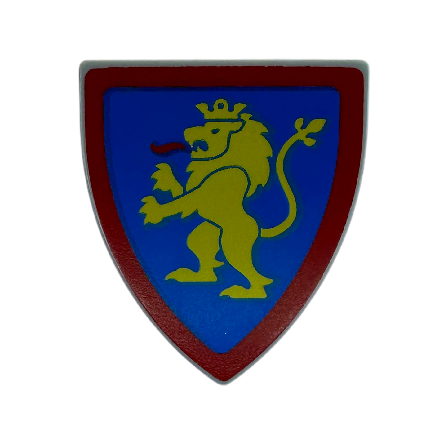 Shield with Lion Rampant on Blue Background