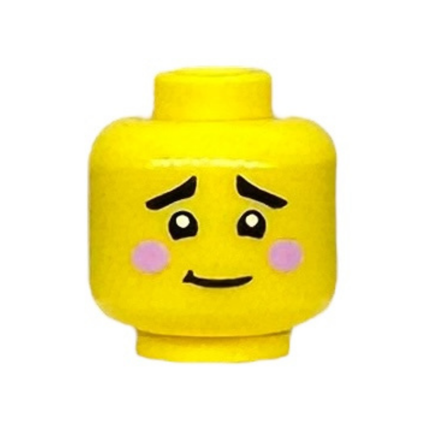 Bright Pink Cheeks, Worried Lopsided Grin