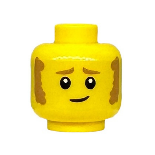 Worried Lopsided Grin / Scared Open Mouth with Top Teeth