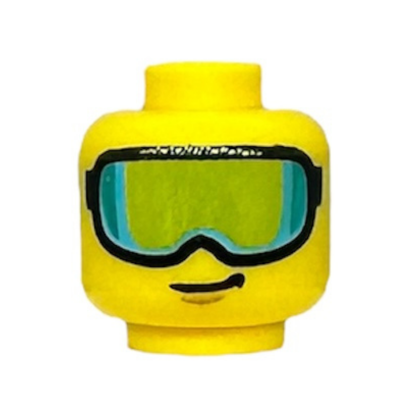 Ski Goggles, Chin Dimple, Smirk