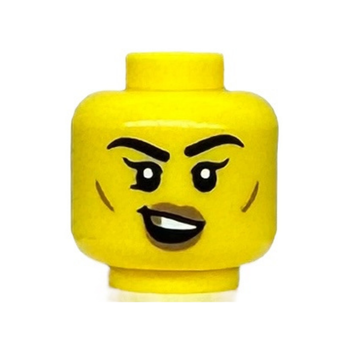 Lopsided Grin / Open Mouth Smile with Top Teeth and Gold Tooth